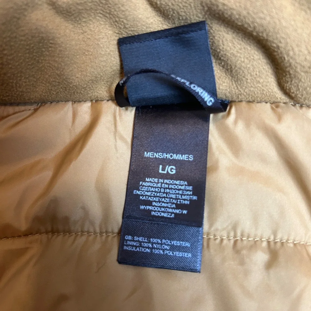The North Face Mens Hooded Softshell Jacket Navy Blue Mustard Yellow Large
